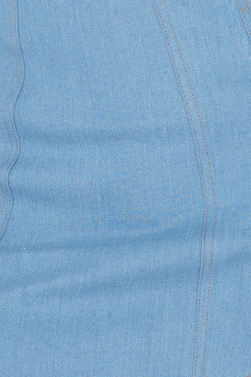Cowgirl Things Mini Skirt Light Denim