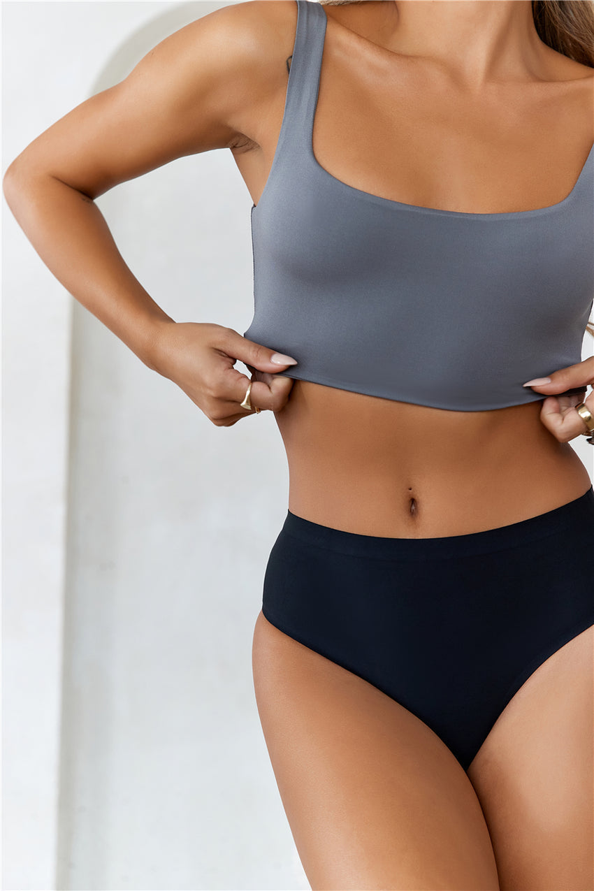 BASE Style Essential Crop Top Charcoal