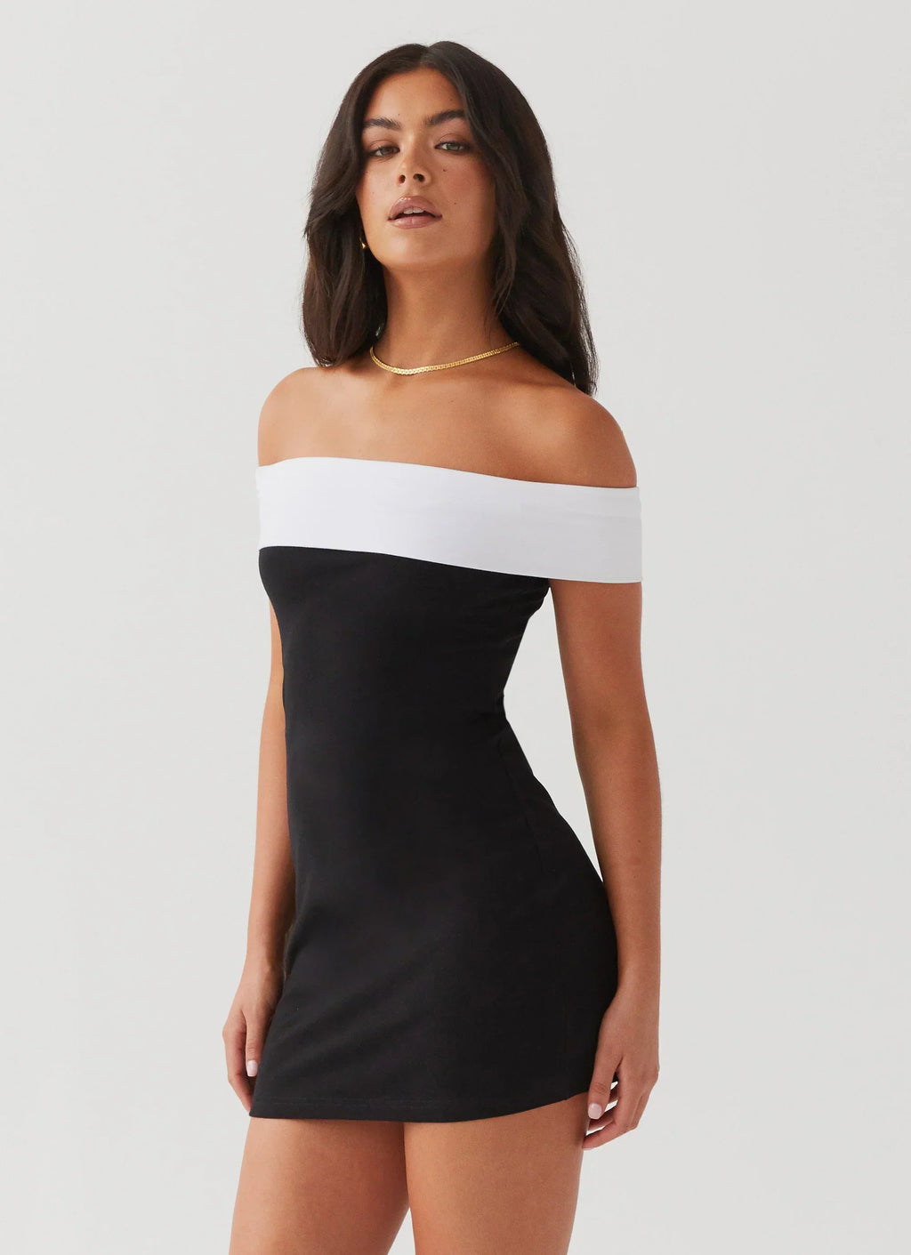 Diamonds And Pearls Mini Dress - Black