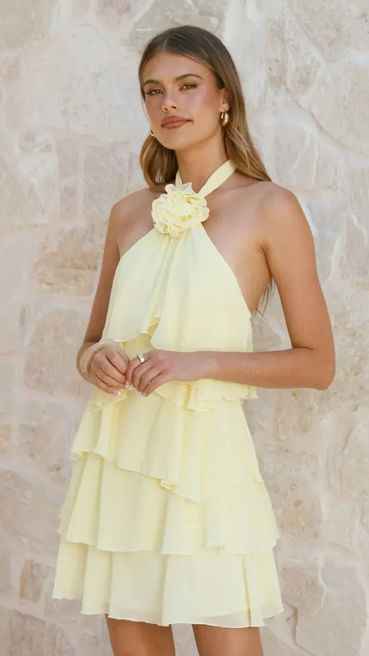 Gabby Mini Dress - Yellow