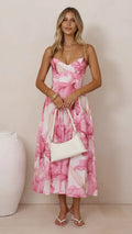 Dallas Maxi Dress - Pink Floral
