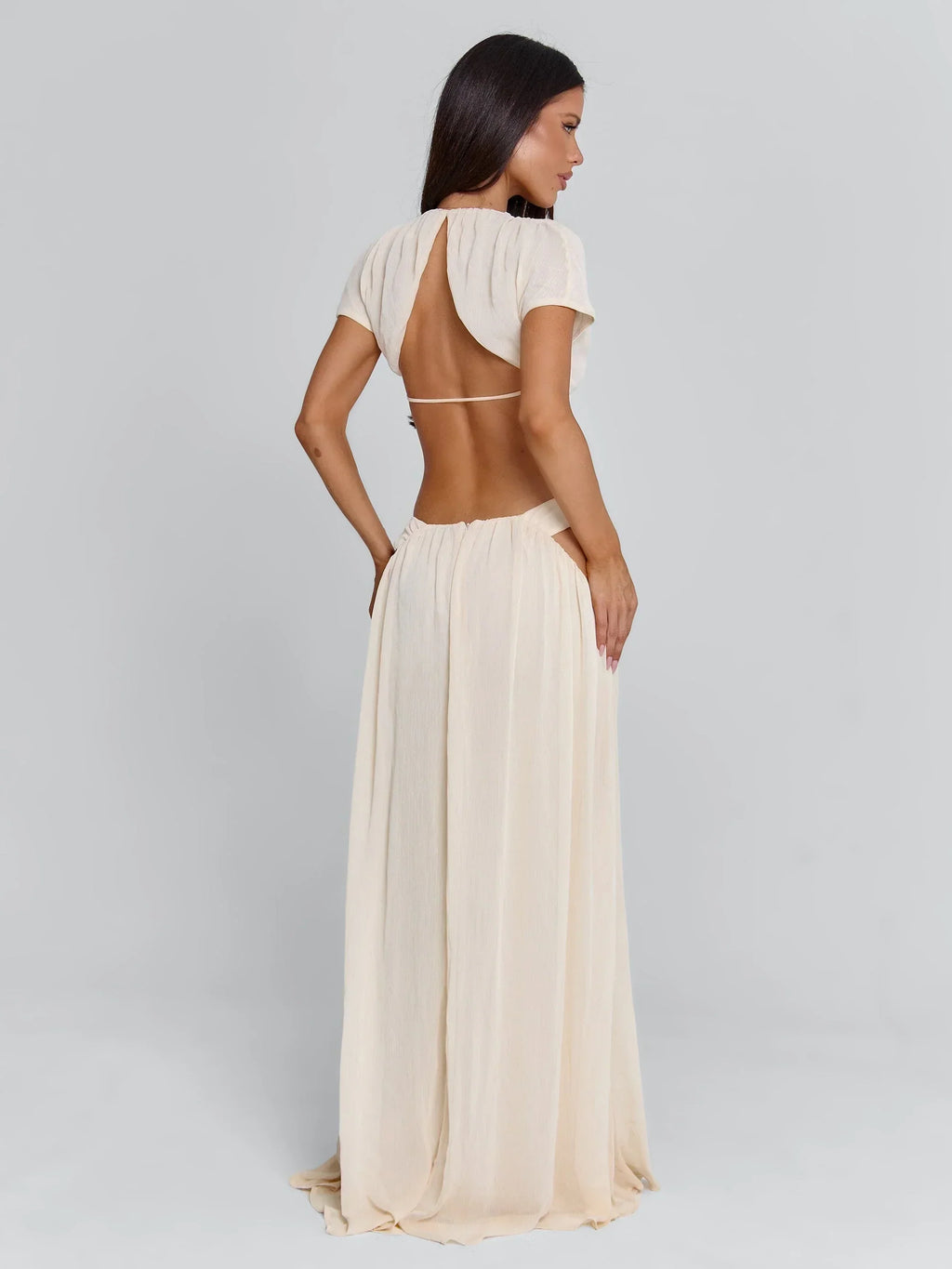 Lucy'S Soleia Maxi Skirt Cream