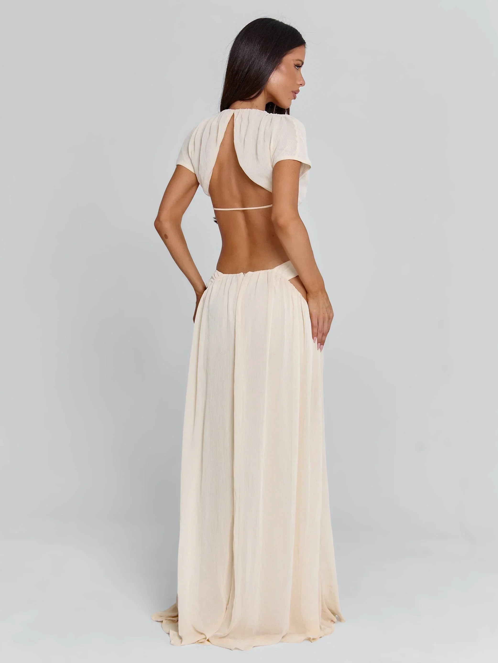 Lucy'S Soleia Maxi Skirt Cream