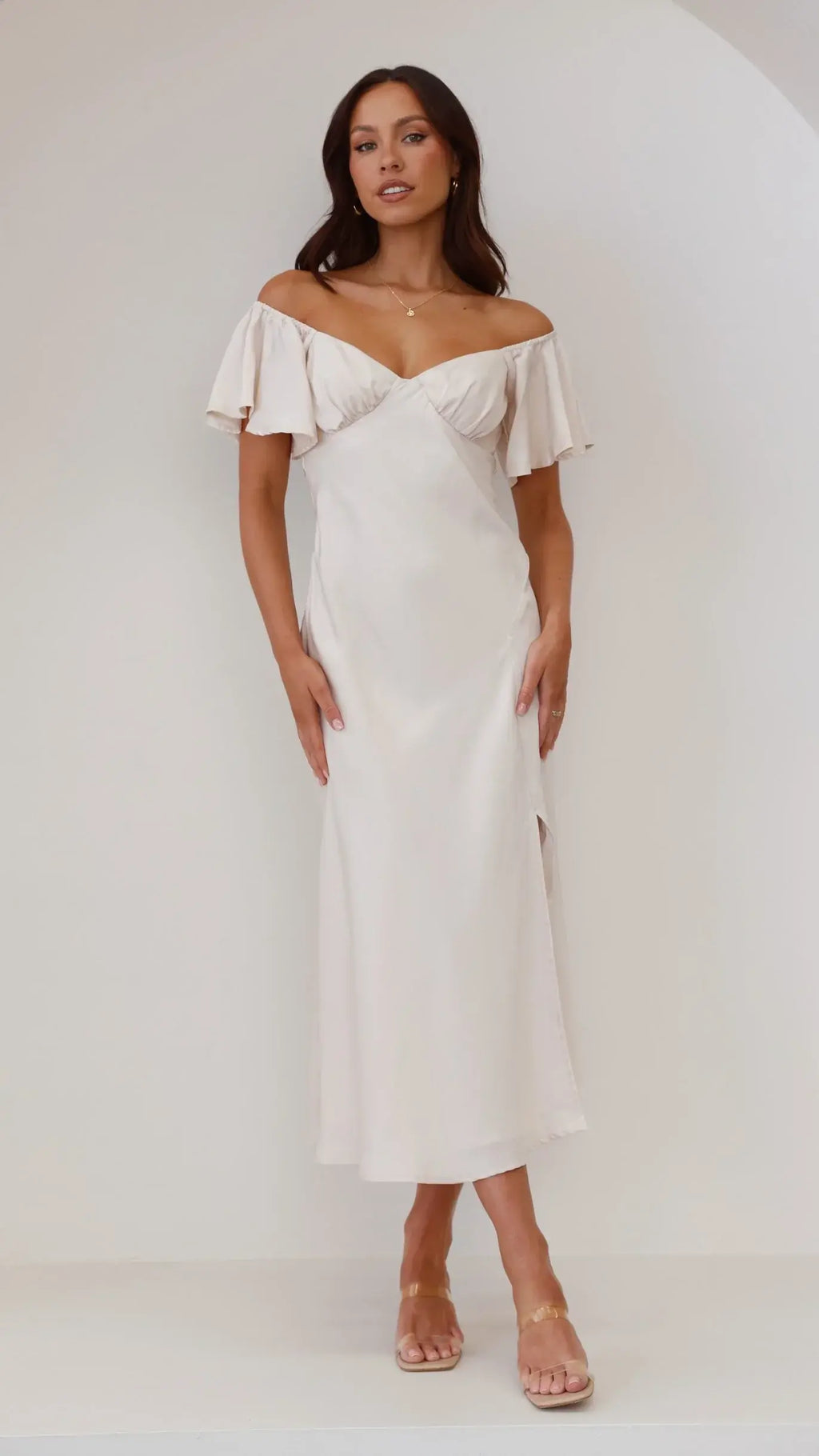 Louisa Midi Dress - Ivory