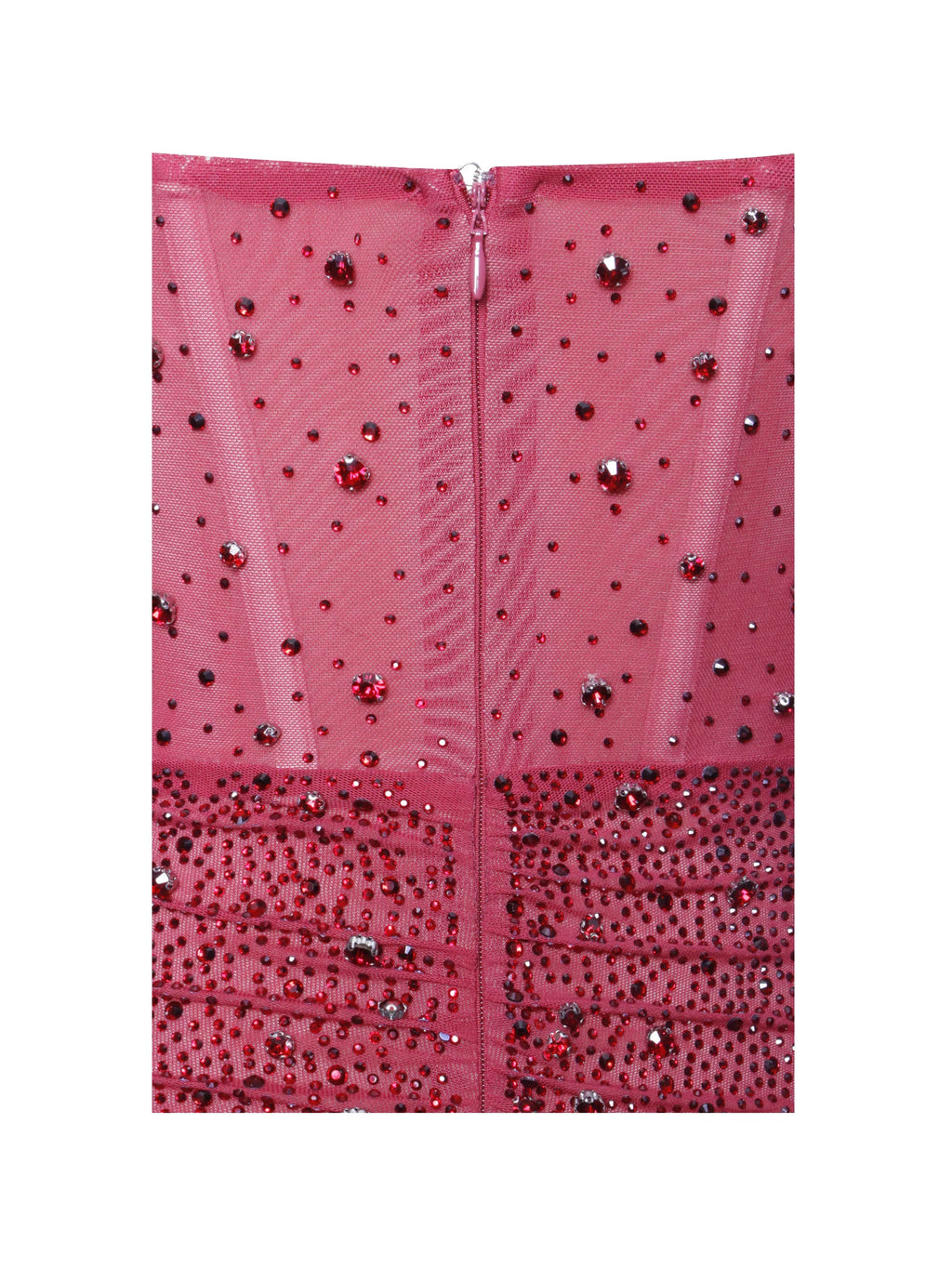 Fatima Burgundy Crystal Sleeveless Corset Mermaid Maxi Dress