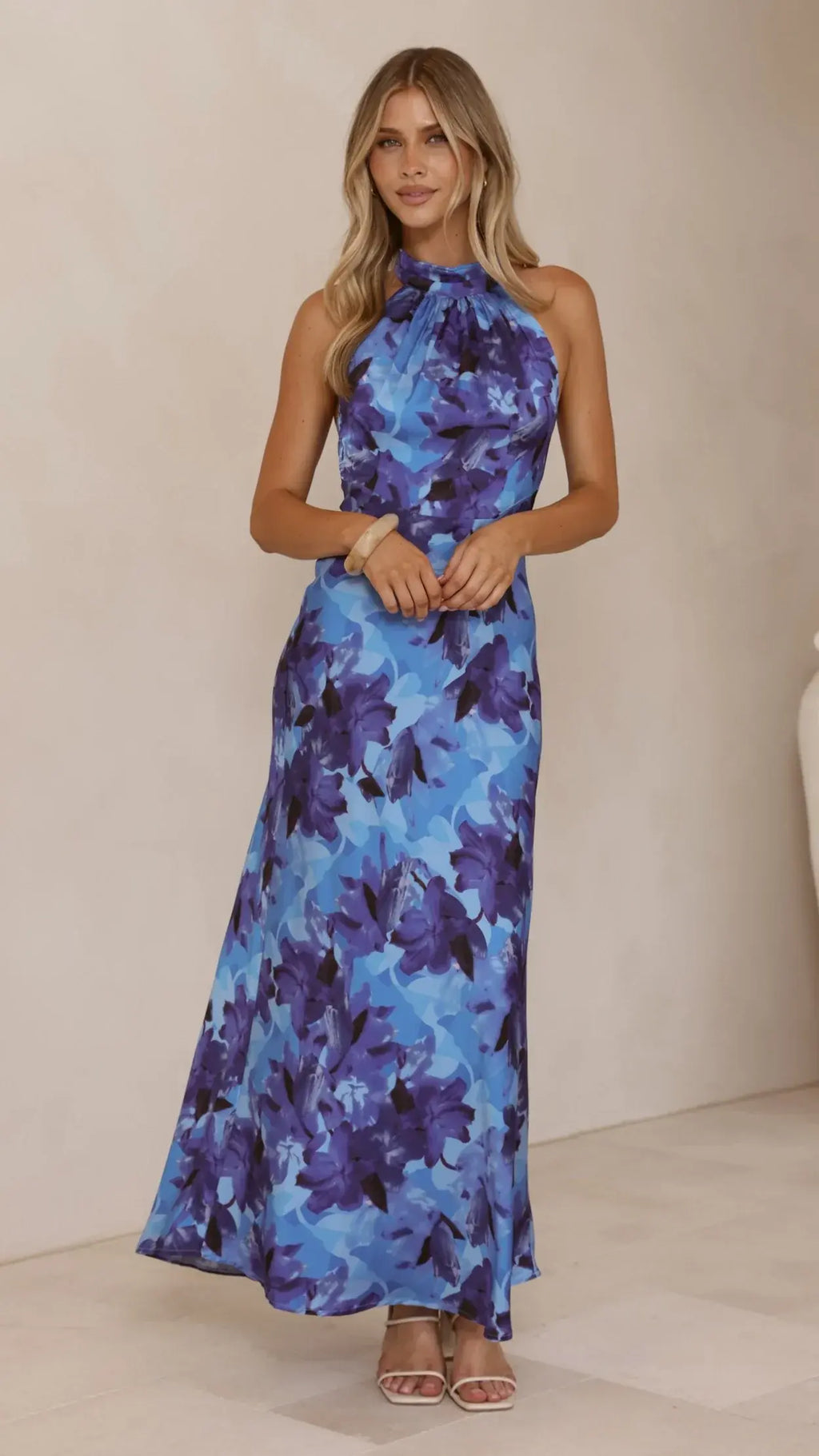 Oralia Maxi Dress - Blue Floral