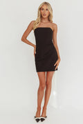 Diamond Sky Bow Back Mini Dress Black
