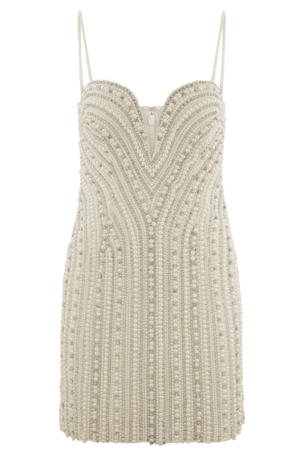 Naveena Embellished Mini Dress - Silver
