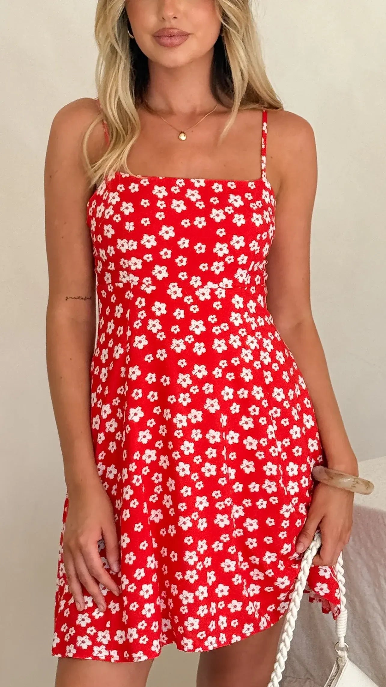 Daisy Mini Dress - Red