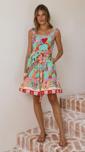 Alana Mini Dress - Carnival Print