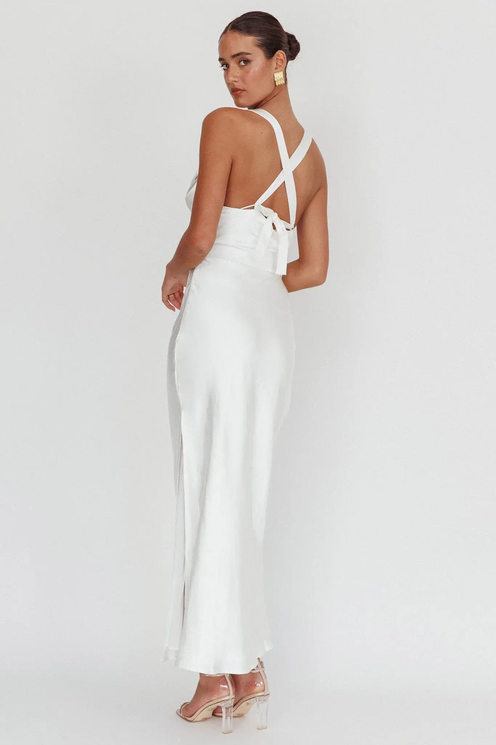 Sitara Tied Back Maxi Dress White
