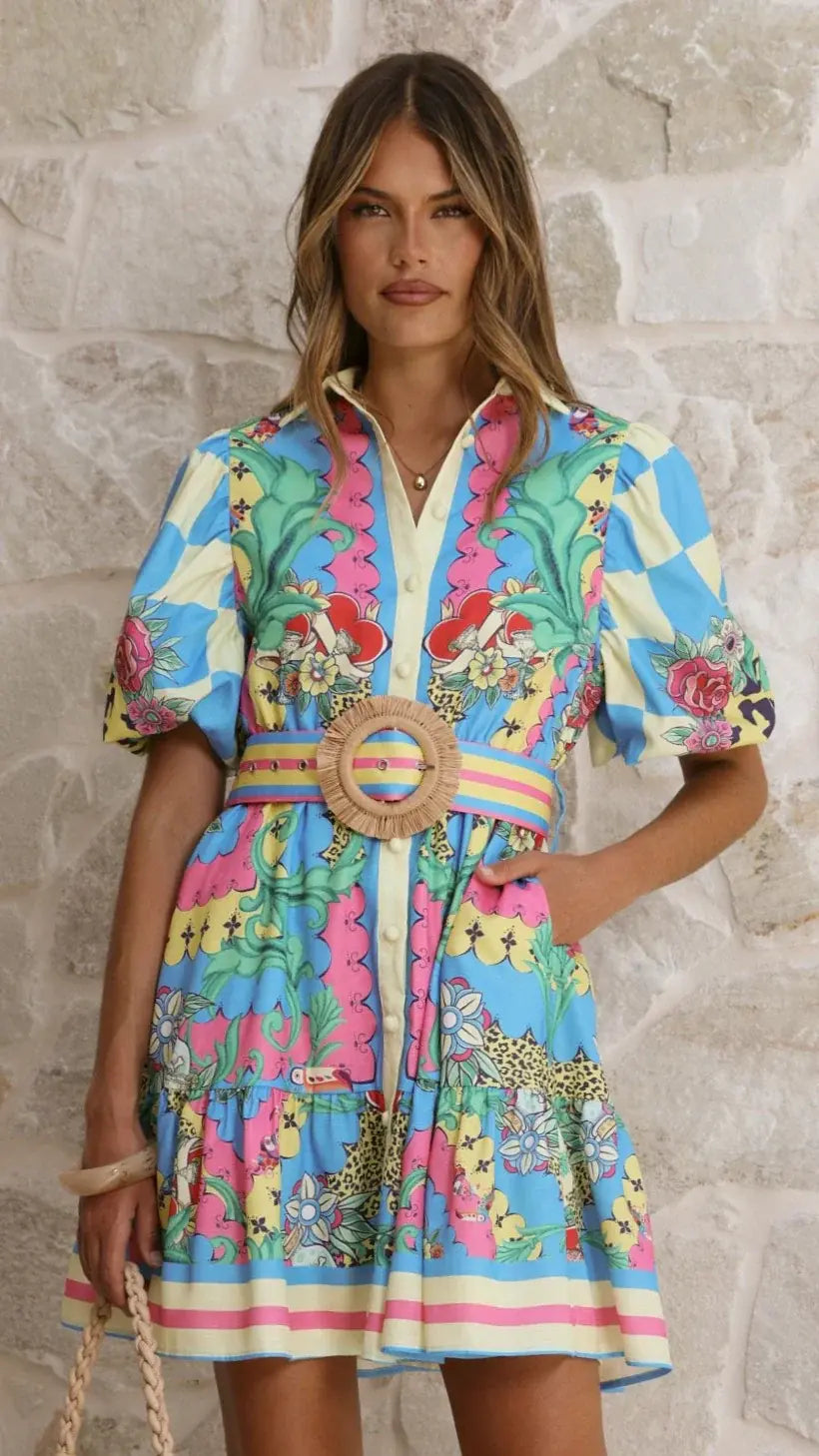 Celene Mini Dress - Tropical Rio