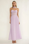 Annita Sheer Waist Maxi Dress Lilac