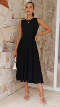 Kaida Midi Dress - Black