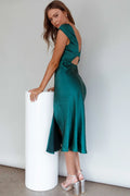 Lucinda Twist Back Midi Dress Jade