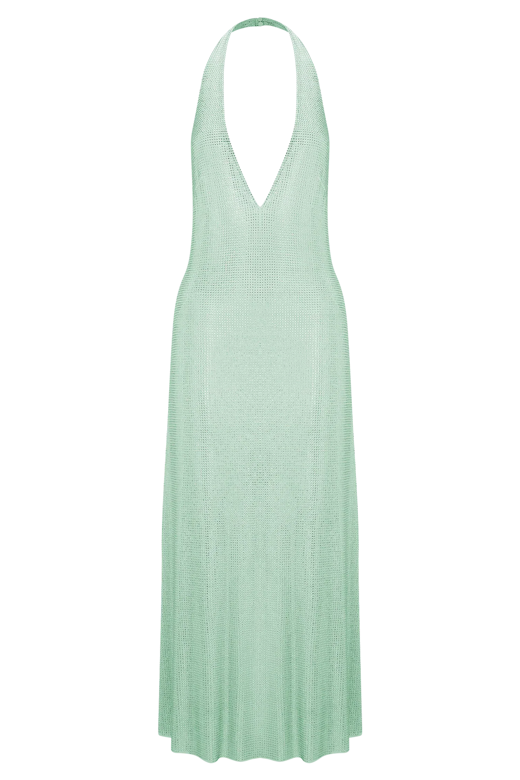 Genie Diamante Halter Midi Dress - Mint