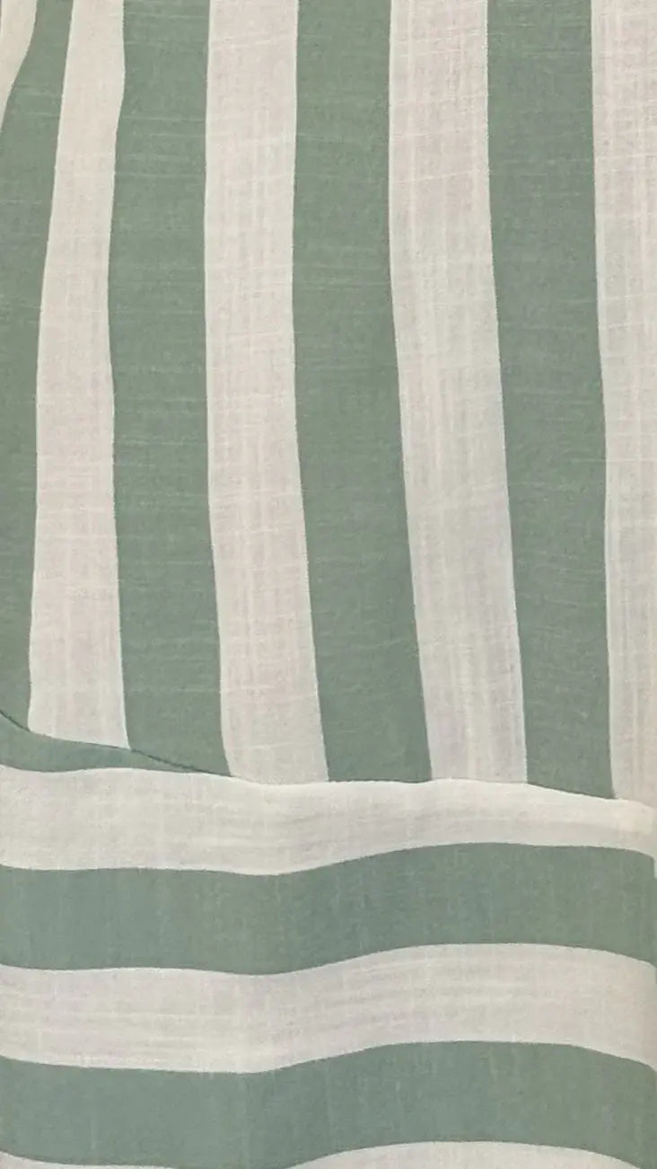 Baylee Mini Dress - Sage Stripe