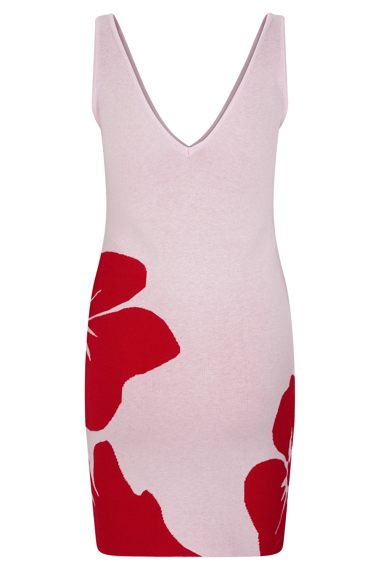 Dorothy Knit Print Mini Dress - Red Deco Fleur Print