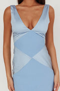 Soul Fire V-Neck Maxi Dress Blue